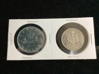 CANADIAN 1969 DOLLAR & 50 CENT PIECE