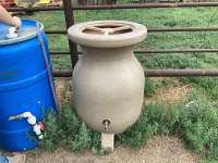 BROWN DECORATIVE RAIN BARREL