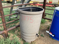 BROWN ONE SIDE FLAT RAIN BARREL