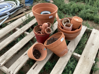 PALLET WITH PLANT POTS