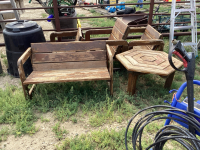 WOOD PATIO SET