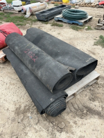 Five rolls of rubber matting