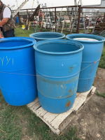 Five poly barrels