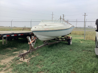 CHRYSLER SPEED BOAT ON TRAILER -NO MOTOR