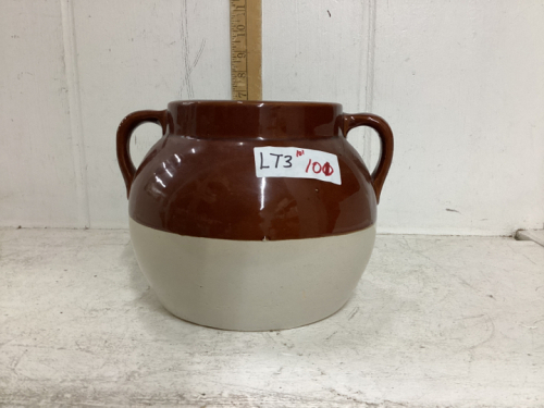 TWO TONE BEAN POT - LARGER SIZE