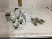 FACETED GLASS CABINET PULLS - (10) PIECES