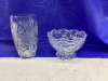 PINWHEEL CRYSTAL VASE & CANDY DISH - 2