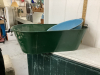 (2) ENAMELWARE PANS, GREEN METAL TUB, SLEEPING BAG - 4