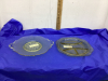 (2) YELLOW DEPRESSION GLASS PIECES - PLATTER & DIVIDED DISH