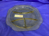 (2) YELLOW DEPRESSION GLASS PIECES - PLATTER & DIVIDED DISH - 4