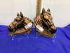 (2) PLASTER HORSE HEAD DECOR PIECES