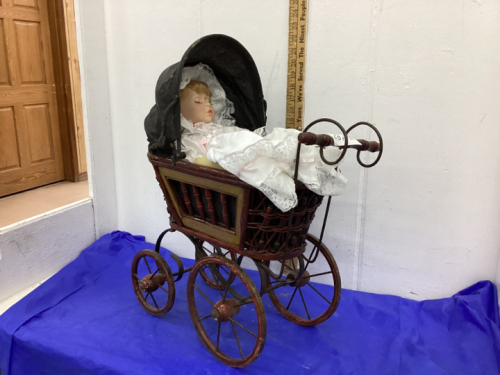 DOLL CARRIAGE W/ DOLL