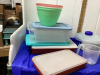 BOX OF TUPPERWARE & PLASTIC STORAGE CONTAINERS - 2