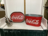 COCA-COLA TRAY, ICE BUCKET & MARTINI SHAKER W/ SMALL BUCKET