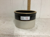 TWO TONE POTTERY CROCK - UNMARKED