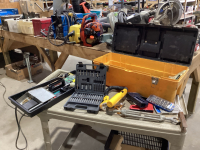 STACK-ON TOOL BOX WITH TOOLS + SHOP. SUPPLY