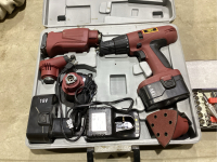 POWERFIST 18V TOOL SET- DRILL HAS 4 ATTACHMENTS