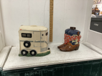 (2) WESTERN STYLE COOKIE JARS