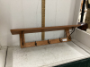 WOOD PLATE RAIL SHELF W/ HOOKS - 2