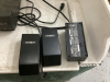 SEARS VHS PLAYER, (2) MINOLTA BATTERIES & CHARGER, BOX W/ MISC ELECTRONIC CORDS - 3