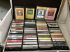 (2) BOXES & CASE W/ A LARGE AMOUNT OF CASSETTE TAPES & A FEW 8-TRACKS - 2