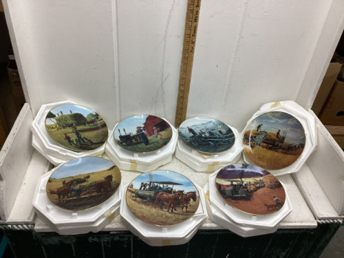 “FARMING THE HEARTLAND” COLLECTOR PLATES & (2) PLATE HOLDERS