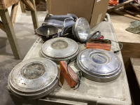 (3) 1968 FORD RANGER HUB CAPS, LIGHTS, NAME PLATE, ETC