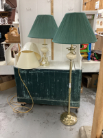 MATCHING TABLE & FLOOR LAMPS