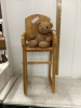 DOLL HIGH CHAIR & TEDDY BEAR