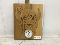 LASER CUT “INDIGENOUS CHIEF” CLOCK