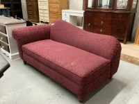 BURGUNDY CHAISE LOUNGER