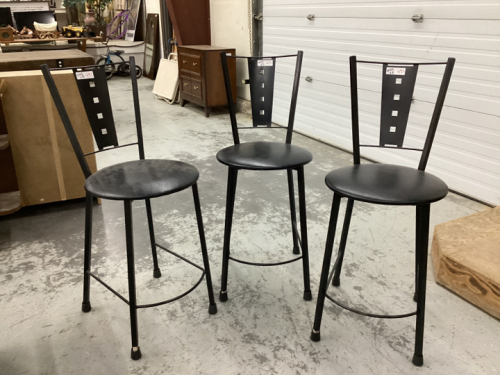 (3) COUNTER HEIGHT STOOLS