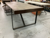 LARGE WOOD TABLE W/ METAL FRAME - 2