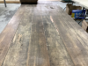 LARGE WOOD TABLE W/ METAL FRAME - 3