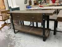 WOOD BUFFET W/ METAL FRAME