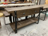 WOOD BUFFET W/ METAL FRAME - 2