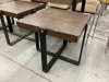 (3) WOOD & METAL SIDE TABLES - 3