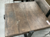 (3) WOOD & METAL SIDE TABLES - 4