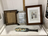 PICTURE FRAMES, RESIN WOLF DECOR W/HOOKS