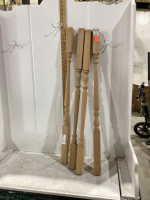 (4) WOOD HEMLOCK BALUSTERS