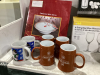 BOX W/ MISC MUGS, WINE GLASSES, CHRISTMAS PLATTER - 2