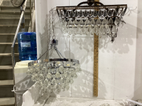 (2) LIGHT FIXTURES W/ GLASS BAUBLES