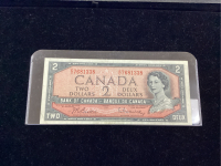 1954 CANADIAN TWO DOLLAR BILL