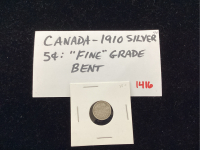 CANADIAN 1910 SILVER FIVE CENT PIECE