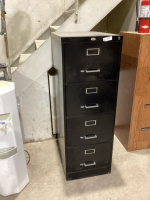 BLACK 4 DRAWER LEGAL SIZE FILING CABINET