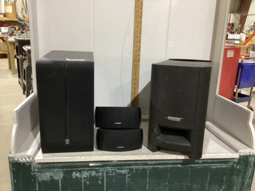 YAMAHA SPEAKER, (3) BOSE SPEAKERS