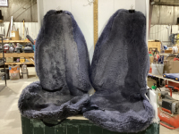 (2) FAUX WOOL BUCKET SEAT COVERS