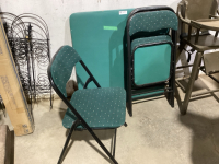 CARD TABLE AND 4 CHAIRS