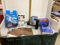 BIBLE RECAP BOOK, SMALL CLIPBOARDS, FLASHLIGHT, SPRINKLER TIMER, VEHICLE EMERGENCY FLASHER