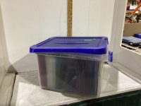 PLASTIC FILE FOLDER BOX W/ HANGING FILES